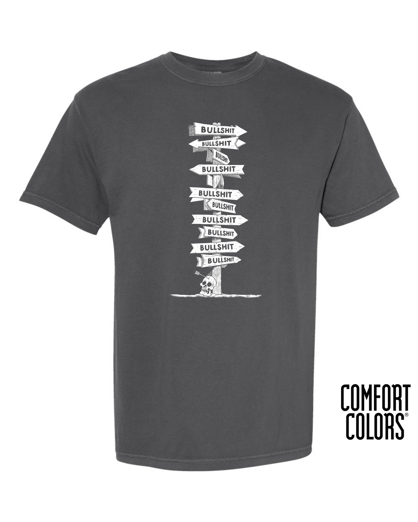Bullshit T-Shirt - Graphite/White