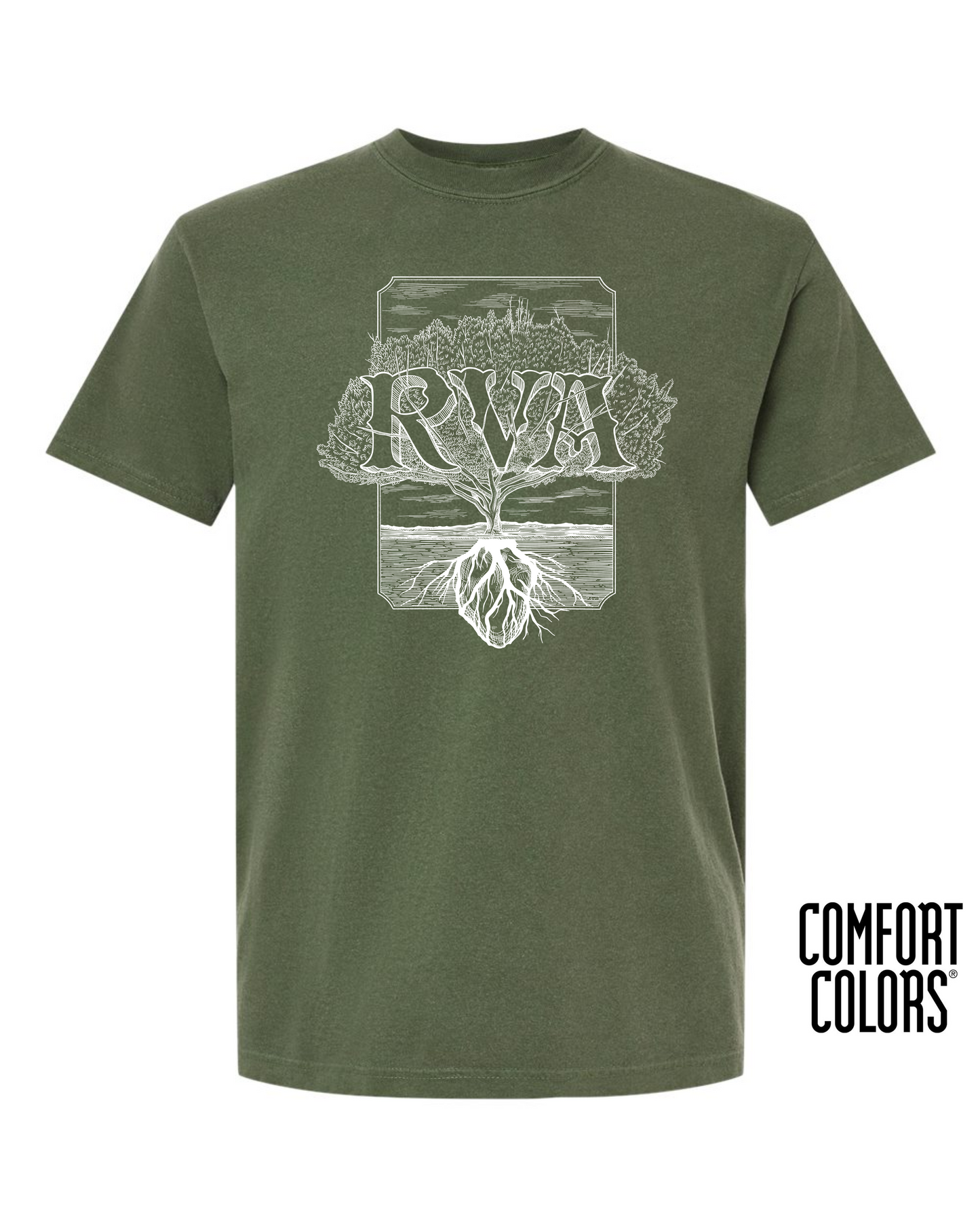 RVA Rooted T-Shirt - Hemp/White