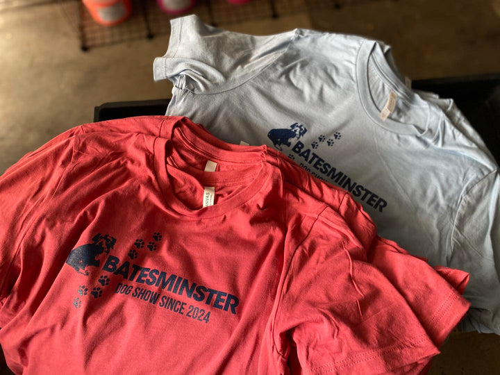 Finished Batesminster Dog Show t-shirt, screen printed by RVA Threads