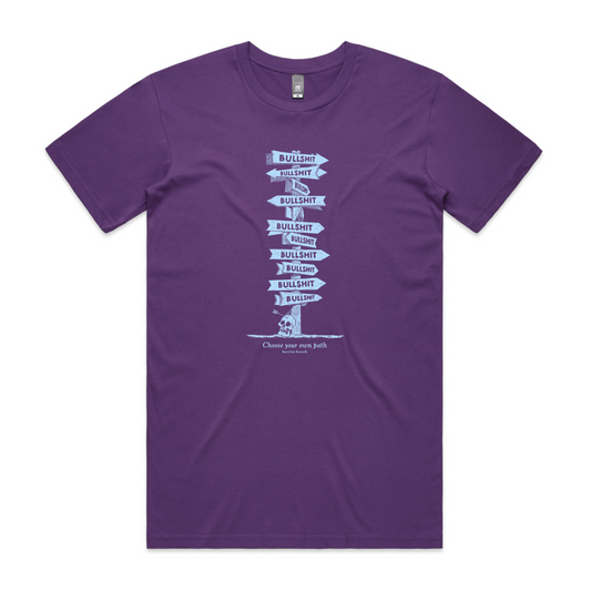 Bullshit T-Shirt - Purple/Powder Blue