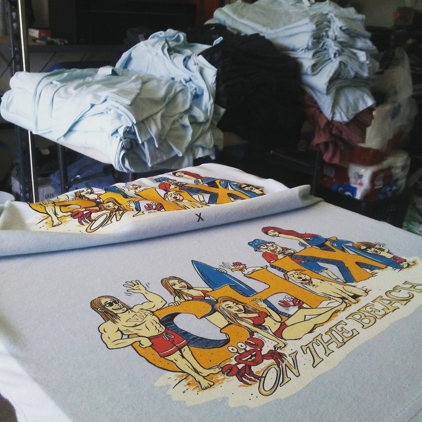 Custom screen printed t-shirts for Chix at the Beach in Virginia Beach, Virginia.