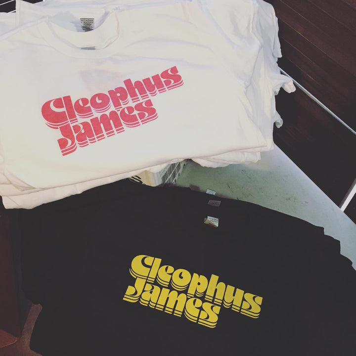 Finished Cleophus James t-shirt, screen printed by RVA Threads