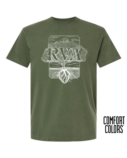 RVA Rooted T-Shirt - Hemp/White