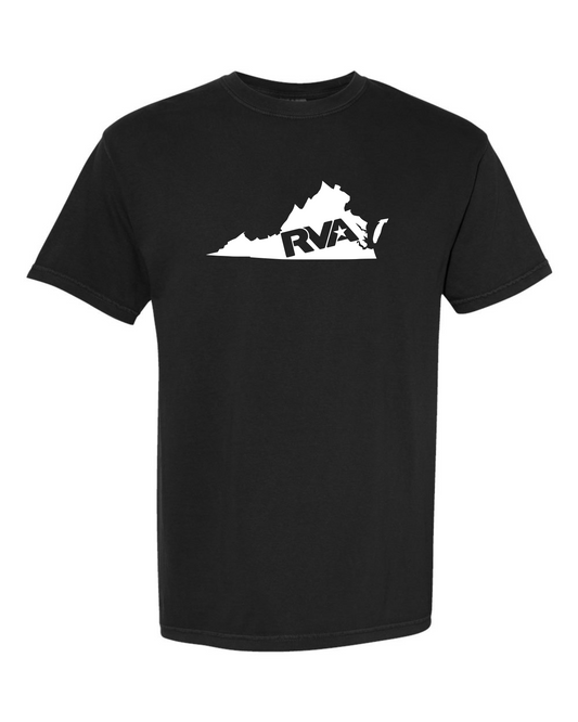 RVA State T-Shirt - Black/White