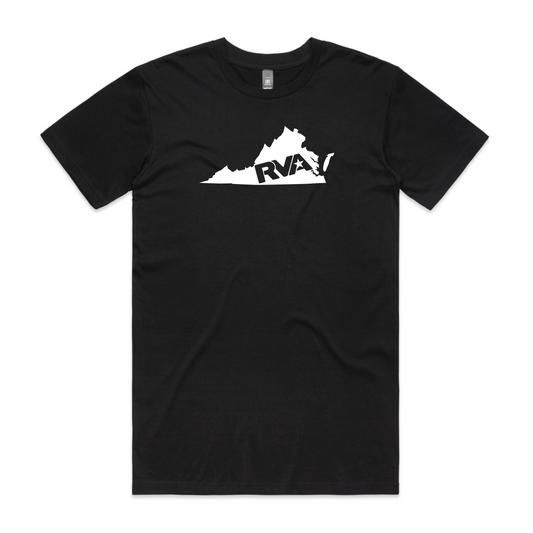 RVA State T-Shirt - Black/White