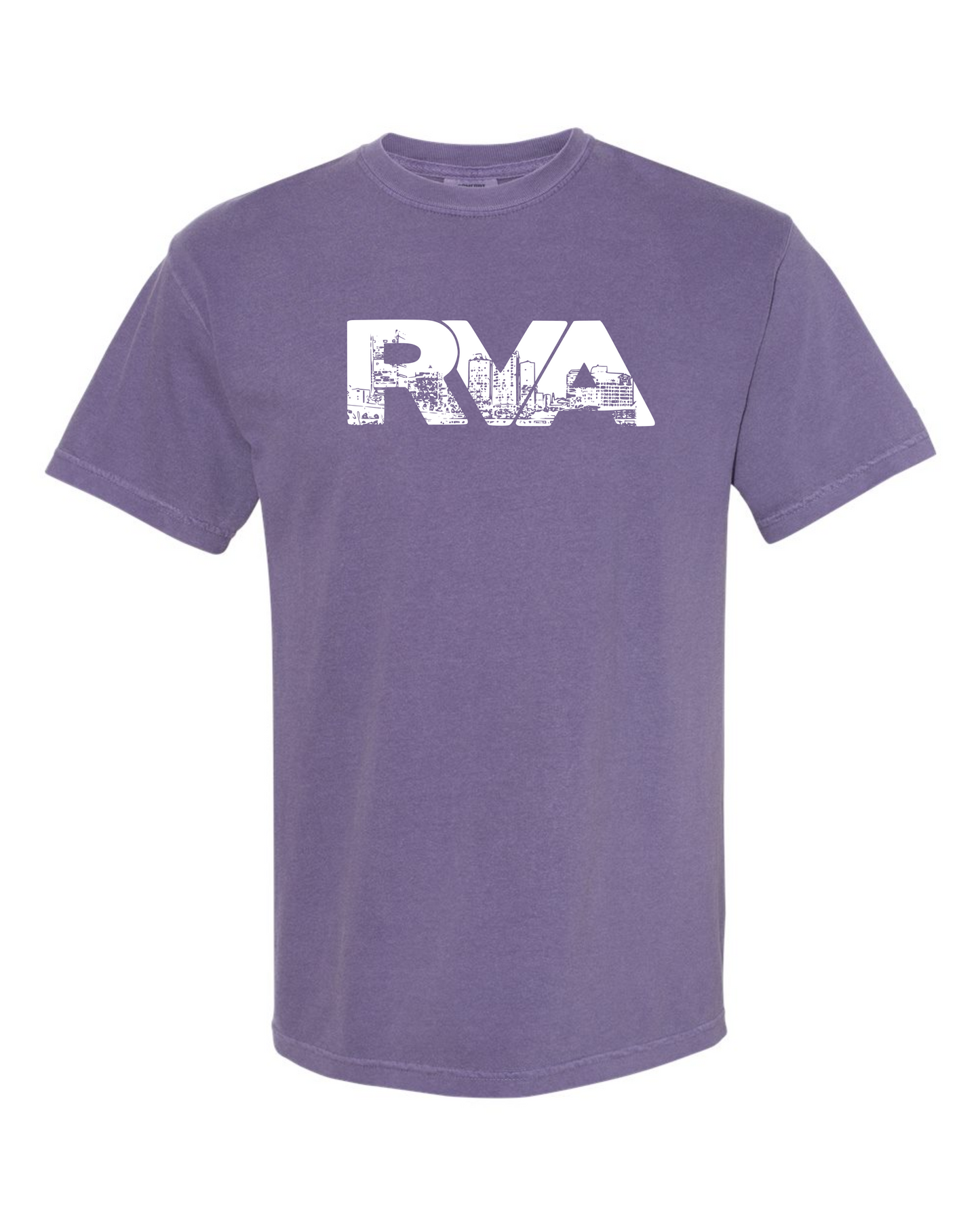 RVA Logo Skyline T-Shirt - Grape/White