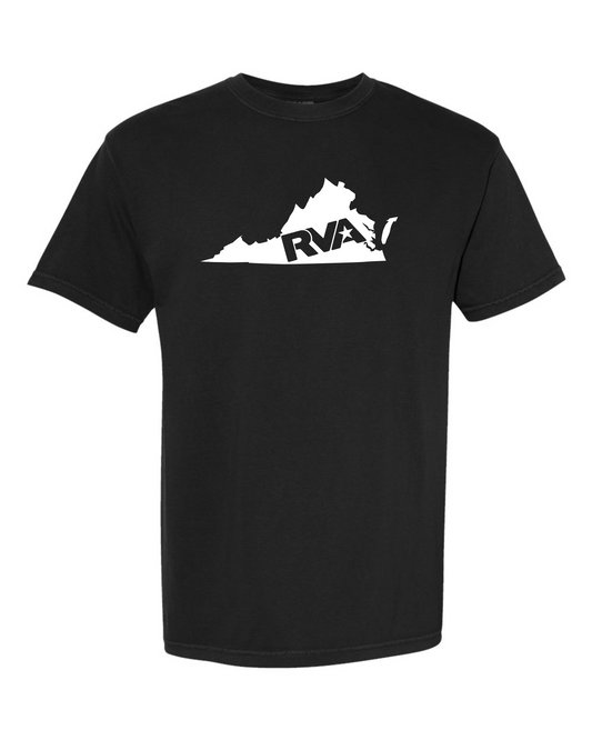RVA State T-Shirt - Black/White
