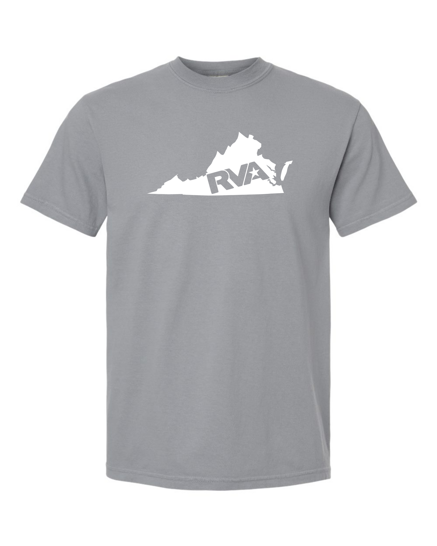 RVA State T-Shirt - Granite/White
