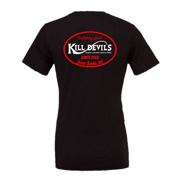 Kill Devils Custard t-shirt back print mockup