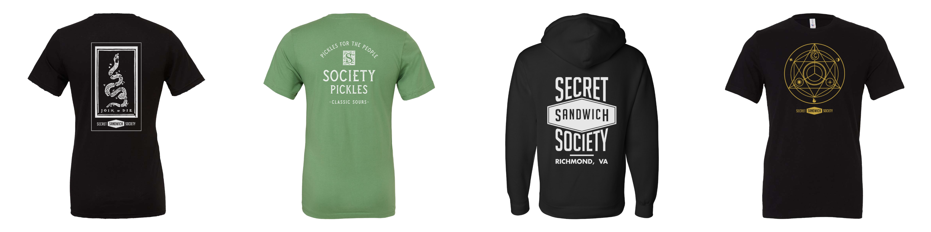 Secret Sandwich Society t-shirt back print mockup