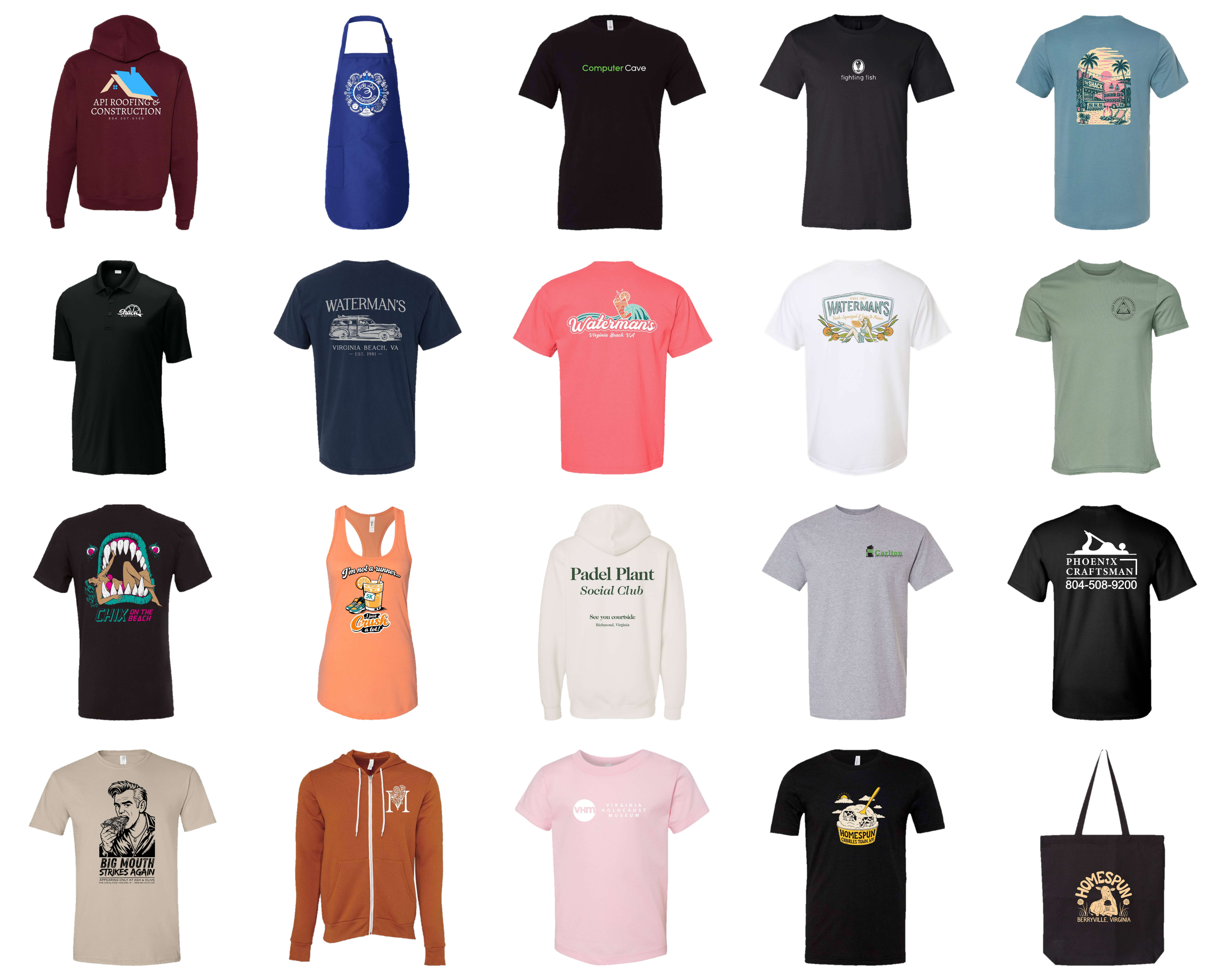 API Roofing & Construction hoodie back print mockup