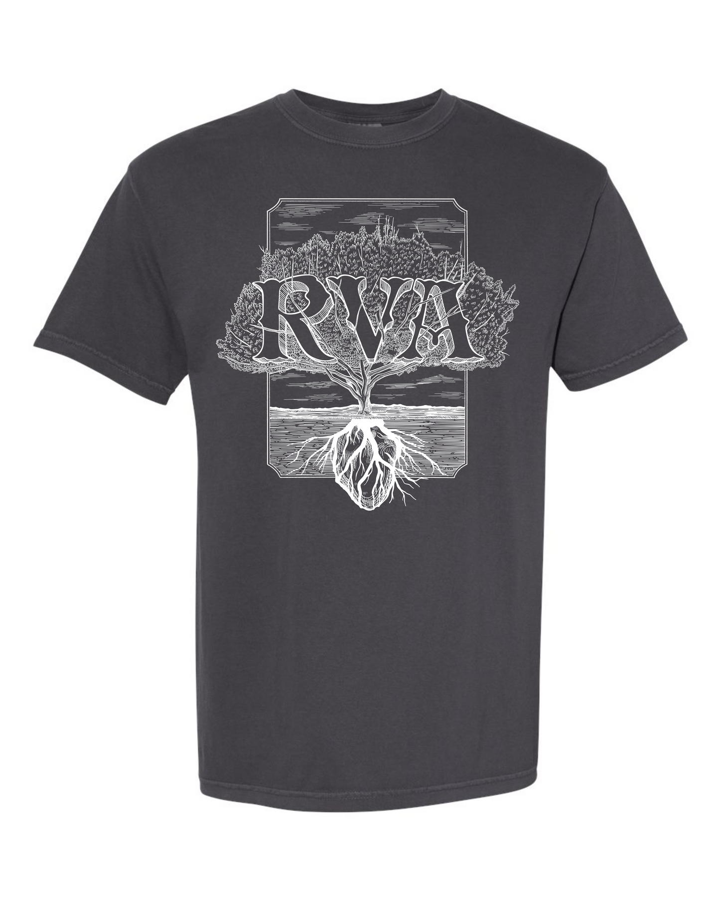 RVA Rooted T-Shirt - Graphite/White