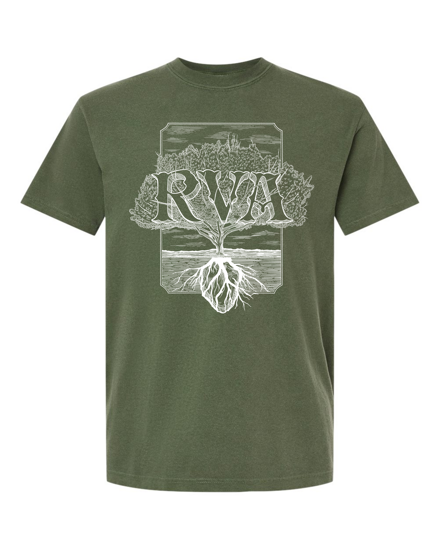 RVA Rooted T-Shirt - Hemp/White