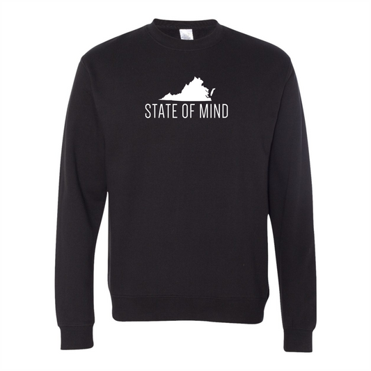 State Of Mind Crewneck Sweatshirt- Black/White