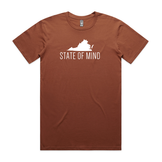 State Of Mind T-Shirt - Clay/White