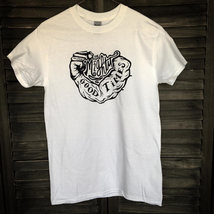 Finished The Mighty Good Times t-shirt, screen printed by RVA Threads