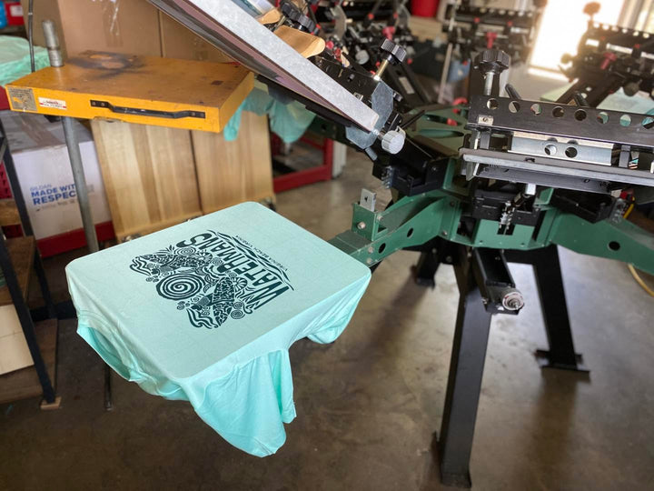 Finished Waterman's t-shirt back print, screen printed by RVA Threads