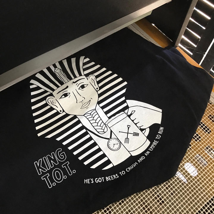 Finished Wheatland Spring t-shirt, screen printed by RVA Threads