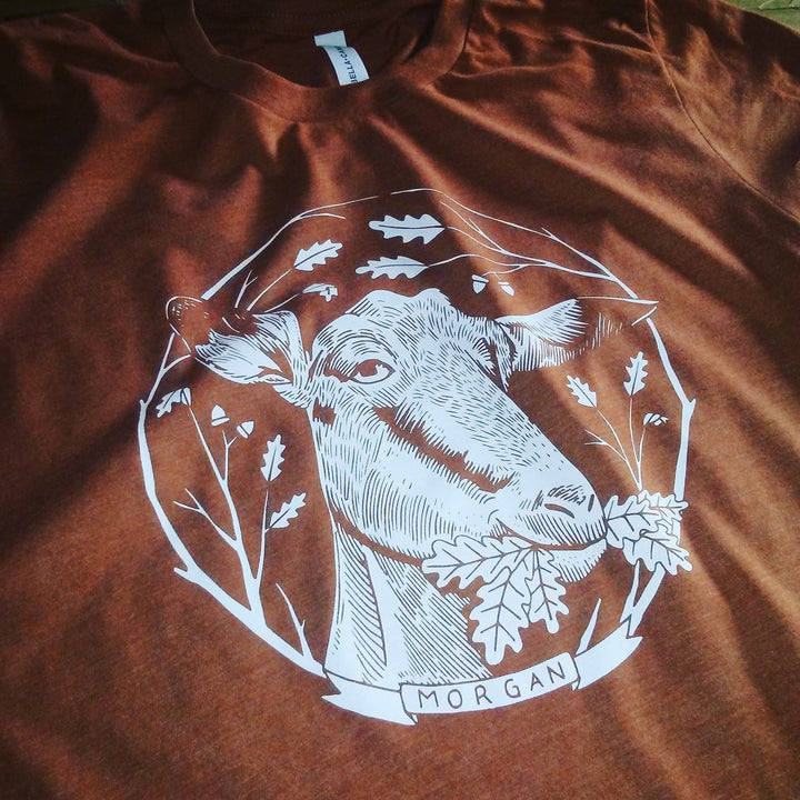 Finished George's Mill Farm t-shirt, screen printed by RVA Threads