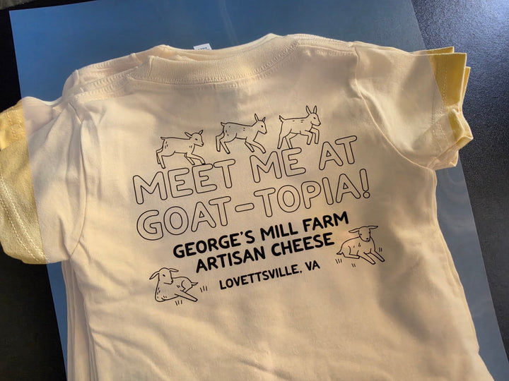 Finished George's Mill Farm t-shirt back print, screen printed by RVA Threads