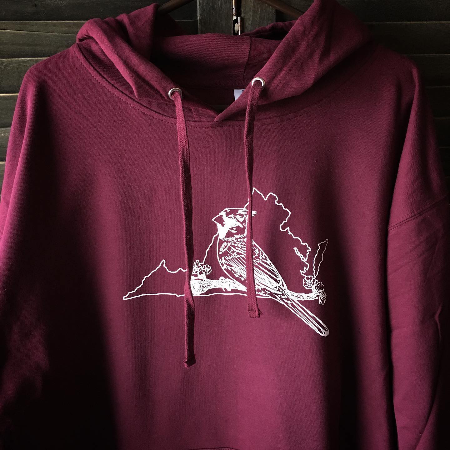 Virginia cardinal screen printed sweatshirts