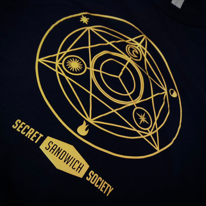 Finished Secret Sandwich Society t-shirt, screen printed by RVA Threads