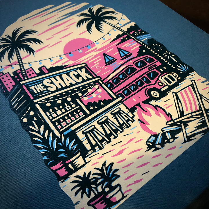 Finished The Shack on 8th t-shirt back print, screen printed by RVA Threads
